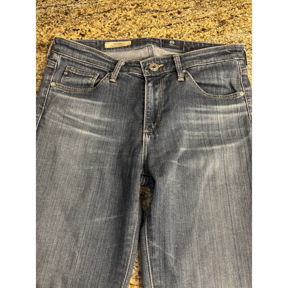 AG Adriano Goldschmied The Prima blue jeans mid-rise size 26R Raw Hem